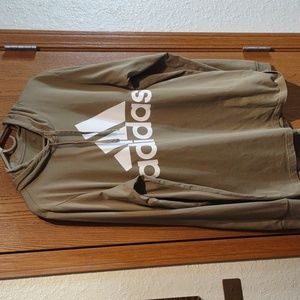 Adidas Lightweight Khaki Green Hoodie Men's Size LT